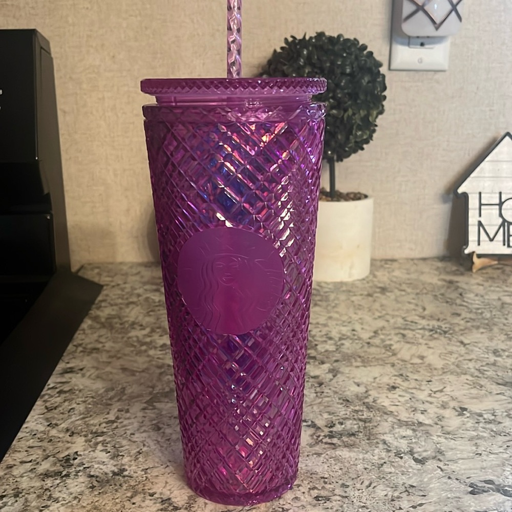 Starbucks Purple Pink Jeweled Cup Tumbler venti
